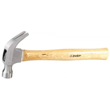 Молоток-гвоздодер ЗУБР кованый, с деревянной рукояткой, 375г 20237-375 купить в Уфе