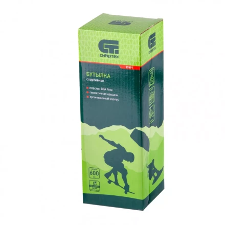 Бутылка спортивная 600 мл Сибртех 69491 купить в Уфе