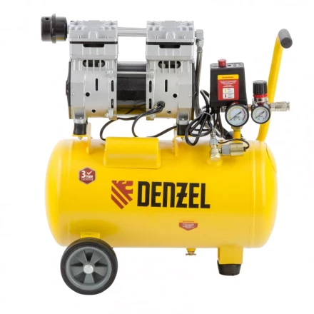 Компрессор безмаслянный Denzel DLS950/24 малошумный 58026 купить в Уфе