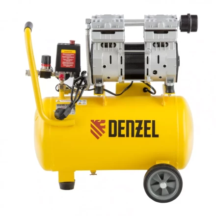 Компрессор безмаслянный Denzel DLS950/24 малошумный 58026 купить в Уфе