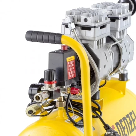 Компрессор безмаслянный Denzel DLS950/24 малошумный 58026 купить в Уфе