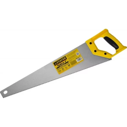 Ножовка универсальная (пила) &quot;Тайга-7&quot;, 500мм,7TPI, закаленный зуб, рез вдоль и поперек волокон, для средн заготовок, фанеры, ДСП,МДФ, STAYER 15050-50_z02 купить в Уфе