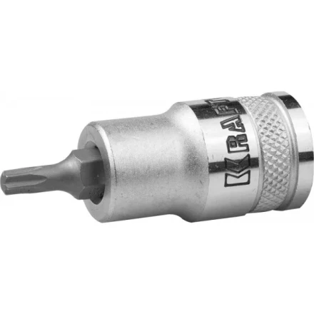 Торцовая бита-головка KRAFTOOL &quot;INDUSTRIE QUALITAT&quot;, материал S2, TORX, сатинированная, 1/2&quot;, Т25 27905-25_z01 купить в Уфе