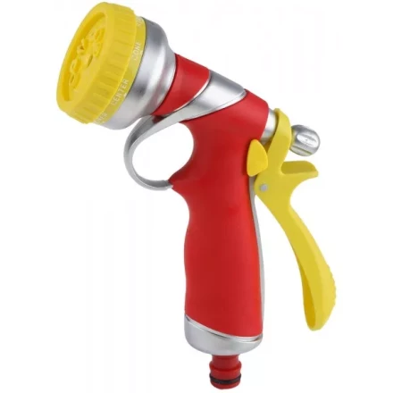 Пистолет-распылитель GRINDA металлический с TPR, 8-позиционный 8-427143 купить в Уфе