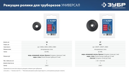 ЗУБР Универсал-42, 6 - 42 мм, труборез для меди и алюминия, Профессионал (23850) купить в Уфе