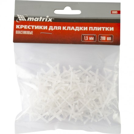 Крестики 1,5 мм для кладки плитки упаковка 200 штук Matrix 88085 купить в Уфе