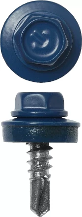 Саморезы ЗУБР &quot;ПРОФЕССИОНАЛ&quot; окраш., RAL 5005 синий насыщен., для крепл. кров. матер. к металл. констр., 5.5x25мм, 420шт 4-300315-55-025-5005 купить в Уфе