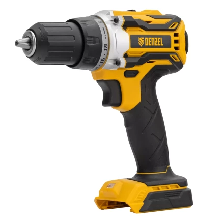 Дрель-шуруповерт аккумуляторная, бесщет.  Denzel 26141 BLDL-18-0 Li-Ion, 18 В купить в Уфе