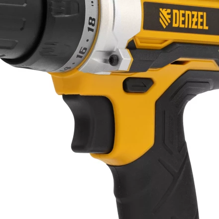 Дрель-шуруповерт аккумуляторная, бесщет.  Denzel 26141 BLDL-18-0 Li-Ion, 18 В купить в Уфе