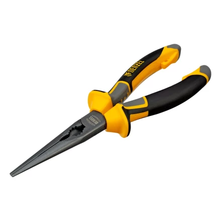 Длинногубцы прямые 205 мм Denzel 17302, трехкомпонентные рукоятки купить в Уфе