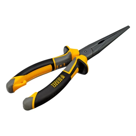 Длинногубцы прямые 205 мм Denzel 17302, трехкомпонентные рукоятки купить в Уфе