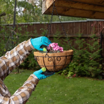 Кашпо подвесное с декором, с кокосовой корзиной, диаметр, 30 см Palisad 690108 купить в Уфе