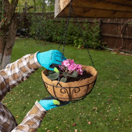Кашпо подвесное с декором, с кокосовой корзиной, диаметр, 30 см Palisad 690108 купить в Уфе