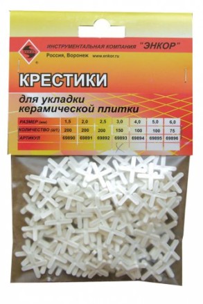 Крестики для кафеля 3,0 мм 150 штук блистер Энкор 69893 купить в Уфе