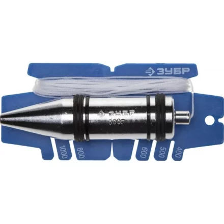 Отвес ЗУБР &quot;ЭКСПЕРТ&quot; строительный со шнуром и безопасным наконечником, 250 г 06347-25_z01 купить в Уфе