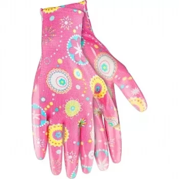 Перчатки садовые из полиэстера с нитриловым обливом, красные, L PALISAD 67747 купить в Уфе