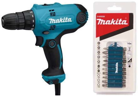 Дрель-шуруповёрт Makita DF0300X3 сетевая купить в Уфе