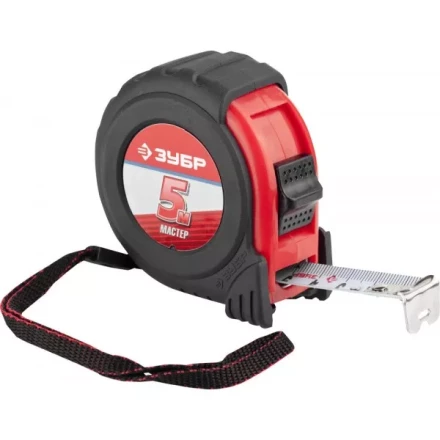 Рулетка ЗУБР &quot;МАСТЕР&quot;, обрезиненный корпус, на карточке, 5 м / 19 мм 34055-05-19_z02 купить в Уфе