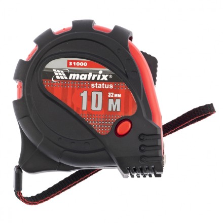 Рулетка Status magnet 3 fixations 10 м х 32 мм обрезиненный корпус зацеп с магнитом  MATRIX 31000 купить в Уфе
