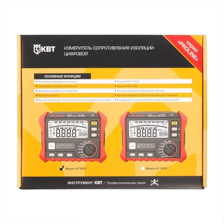 Тестер сопротивления изоляции до 100 ГОм КВТ KT 5203 PROLINE (89638) купить в Уфе