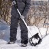 Лопата для уборки снега пластиковая, 470х350х1340 мм, алюминиевый черенок, Россия, Сибртех 61662 купить в Уфе