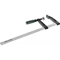 Струбцина, KRAFTOOL 32011-120-500, тип "F", DIN 5117, двухкомпонентная ручка, 120х500мм 32011-120-500