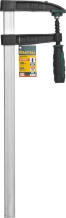 Струбцина, KRAFTOOL 32011-120-500, тип &quot;F&quot;, DIN 5117, двухкомпонентная ручка, 120х500мм 32011-120-500 купить в Уфе
