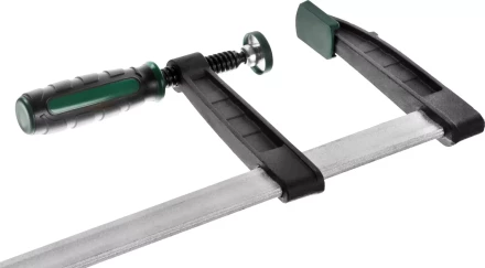 Струбцина, KRAFTOOL 32011-120-500, тип &quot;F&quot;, DIN 5117, двухкомпонентная ручка, 120х500мм 32011-120-500 купить в Уфе