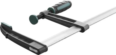 Струбцина, KRAFTOOL 32011-120-500, тип &quot;F&quot;, DIN 5117, двухкомпонентная ручка, 120х500мм 32011-120-500 купить в Уфе