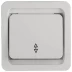 Выключатель СВЕТОЗАР &quot;ГАММА&quot; проходной одноклавишный, без подсветки, цвет белый, 10А/~250В SV-54137-W купить в Уфе