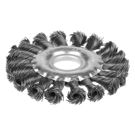 STAYER &quot;PROFESSIONAL&quot;. Щетка дисковая для УШМ, жгутированная стальная проволока 0,5мм, 100ммх22мм 35120-100 купить в Уфе