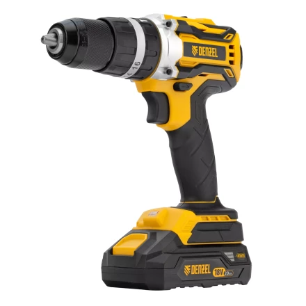Дрель-шуруповерт аккумуляторная ударная бесщет Denzel CIDB-18-02, Li-Ion, 18 В 26145 купить в Уфе