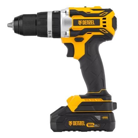 Дрель-шуруповерт аккумуляторная ударная бесщет Denzel CIDB-18-02, Li-Ion, 18 В 26145 купить в Уфе