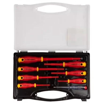 Набор STAYER &quot;PROFI&quot; &quot;ELECTRO&quot;: Отвертки диэлектрические, тестер, 100-250В, Cr-V, 8шт 25145-H8_z01 купить в Уфе