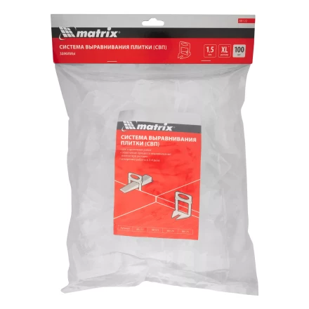 Зажим для системы выравнивания плитки СВП Ворота XL, 100 шт. в пакете Matrix 88122 купить в Уфе