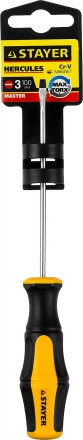 Отвертка STAYER "MASTER" "HERCULES", Сr-V, противоскользящая рукоятка, SL3,0x100мм 25051-03-10_z02 купить в Уфе