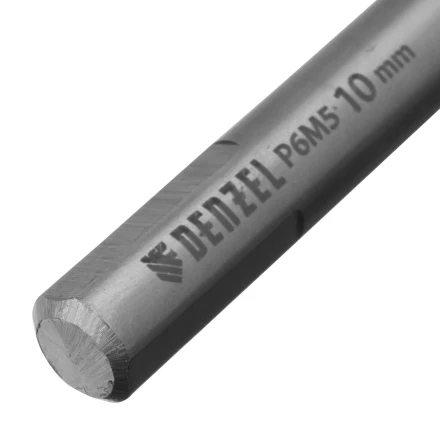 Сверло спиральное по металлу Denzel, 10 x 133 мм, Р6М5, Golden Tip, 718242 купить в Уфе