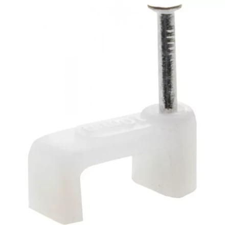 Скоба-держатель для плоского кабеля, с оцинкованным гвоздем, 4 мм, 100 шт, STAYER Master 4511-04 4511-04 купить в Уфе