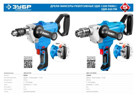 Дрель-миксер ЗДМ-820 РМ серия ПРОФЕССИОНАЛ купить в Уфе