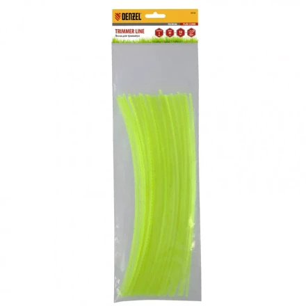 Леска для триммера &quot;зубчатый квадрат&quot; нарезанная 3 мм х 30 см 50 шт Flex cord Denzel 96104 купить в Уфе
