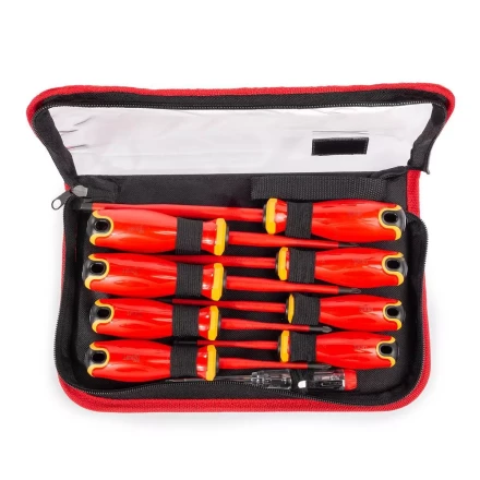 Набор диэлектрических отверток SLIM VDE КВТ НИО-2209, сталь S2, профиль SL, PH, PZ, 9 шт. (88935) купить в Уфе