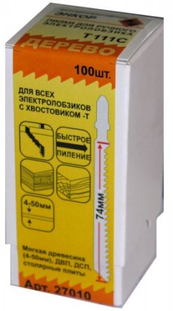 Пилка для электролобзика T111 C HCS 1шт/100 27010 купить в Уфе