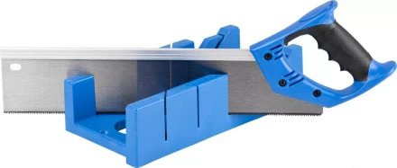 Стусло ЗУБР &quot;ЭКСПЕРТ&quot; пластиковое + ножовка с двухкомпонентной рукояткой, усиленный обушок, для заготовок до 105х55мм, 3 угла запила, ножовка 400мм 15397 купить в Уфе