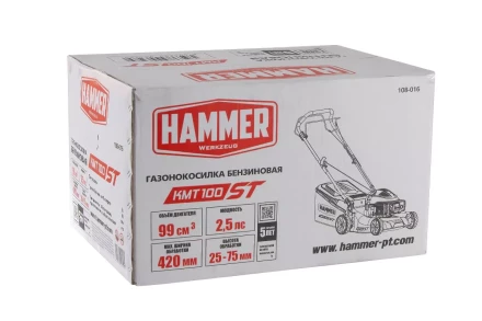Газонокосилка бензиновая самоходная HAMMER KMT100ST купить в Уфе
