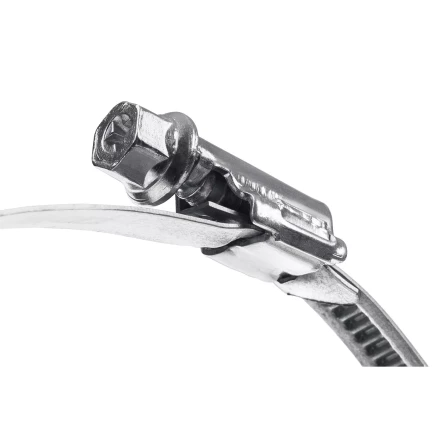 ЗУБР Х-9Н, 8 - 12 мм, накатная лента 9 мм, цинк, 50 шт, червячный хомут (37807-12) купить в Уфе