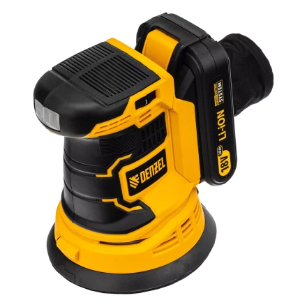 Машина шлифовальная эксцентриковая аккумуляторная Denzel 28470 COS-125, 18В Li-Ion купить в Уфе