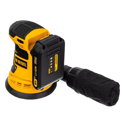 Машина шлифовальная эксцентриковая аккумуляторная Denzel 28470 COS-125, 18В Li-Ion купить в Уфе