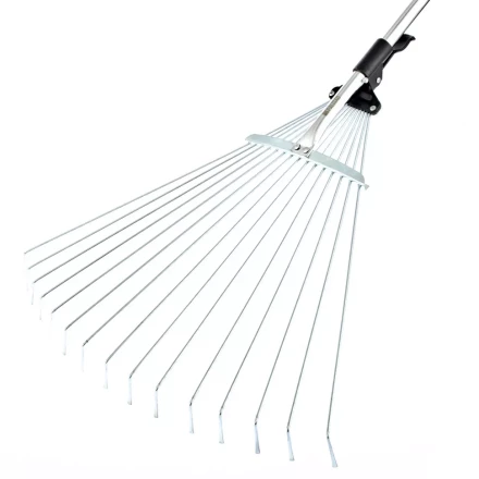 Грабли веерные стальные Palisad, 190 - 520 х 1200 - 1500 мм, 15 зубьев, раздвижные, стальной черенок, 6175655 купить в Уфе