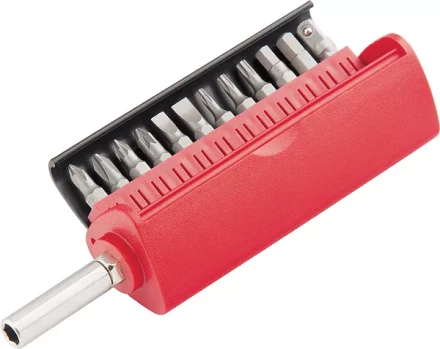 Набор бит, сталь S2, 12 шт, встроенный магнитный адаптер, в пласт. боксе  MATRIX MASTER 11314 купить в Уфе