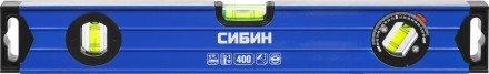 Уровень СИБИН коробчатый усиленный, утолщенный профиль, 2 фрезерованные поверхности, 3 противоударных ампулы (1 поворотная на 360 град), 4 34609-040 купить в Уфе